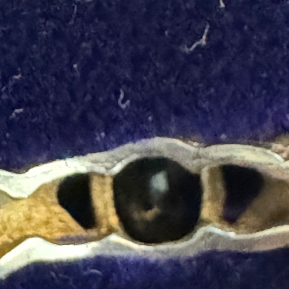 💜 Vintage 925 Sterling Black Gemstone Ring w/ Original Hudson's Bay Company Box - Picture 4 of 7